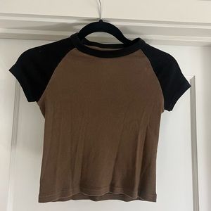 Brandy Melville Bella black umber cropped top